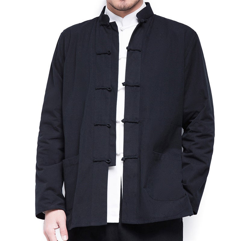 Chinese Style Tang Suit Top Casual Men'S Chinese Middle-Aged And Elderly Winter Coat For Men - Image 1